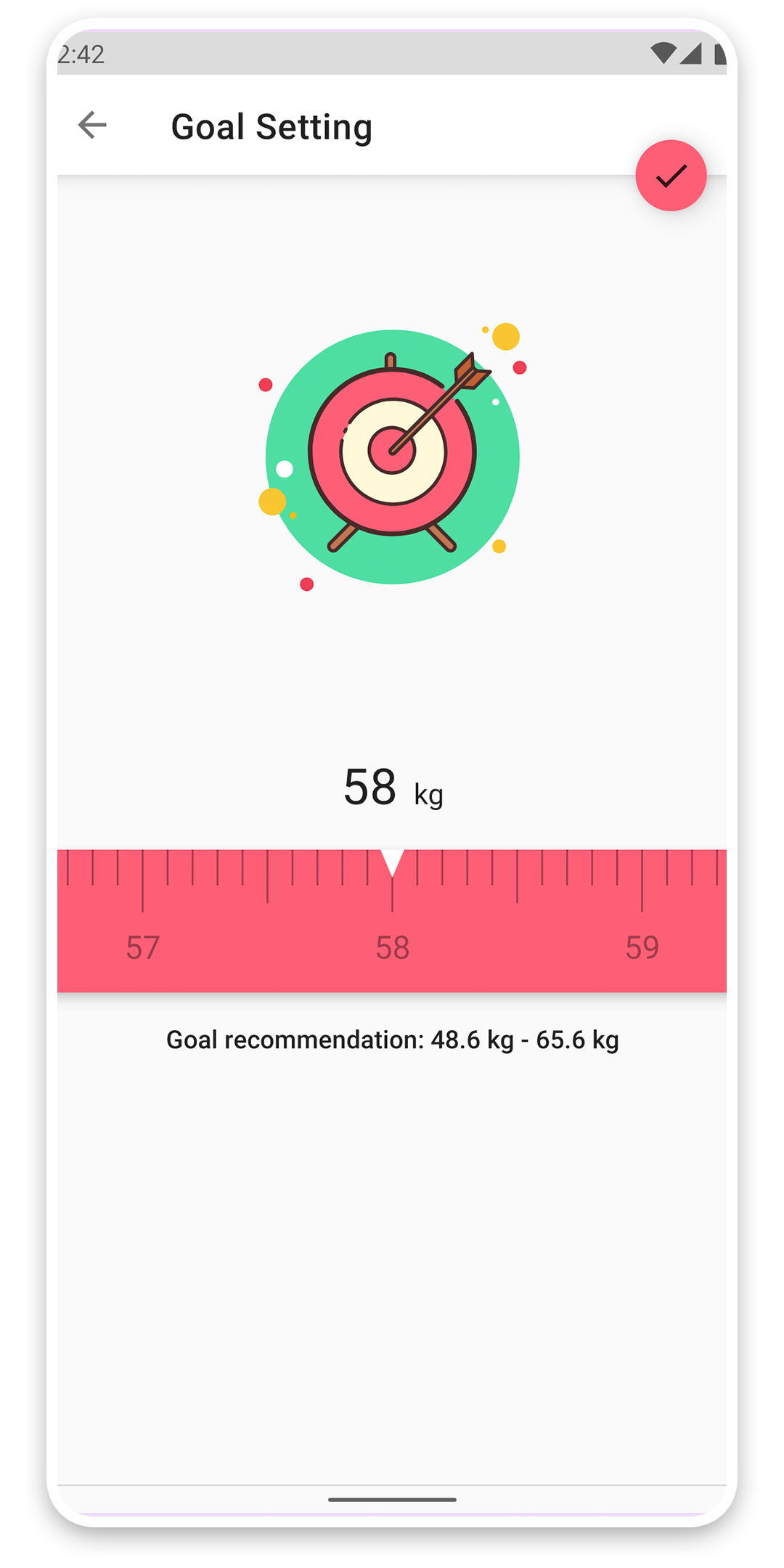 Ideal weight goal